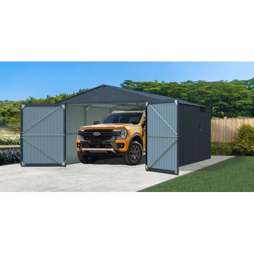 Riwall PRO RMCG 20x13 Anthracite kovová garáž 3,8 x 6 m se sedlovou střechou Antracit