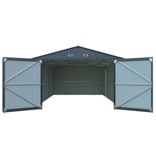 Riwall PRO RMCG 20x13 Anthracite kovová garáž 3,8 x 6 m se sedlovou střechou Antracit