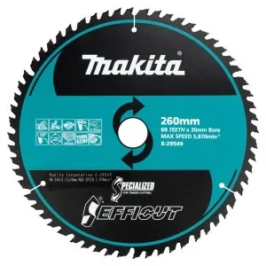 Makita E-29549 kotouč pilový dřevo Efficut 260x2.15x30mm 60Z = oldB-67284