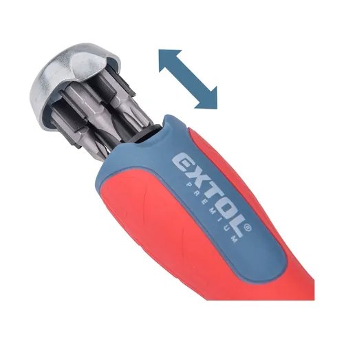 Šroubovák ráčnový s hroty, sada 43ks, crv EXTOL PREMIUM 8819157