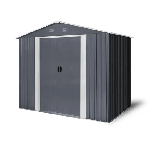 Riwall PRO RMSA 6x8 Anthracite zahradní domek kovový 2,4 x 1,7 m se sedlovou střechou Antracit
