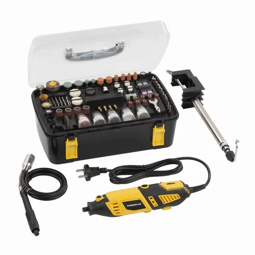 Přímá bruska 160 W  plus  226 ks příslušenství Powerplus POWX1326