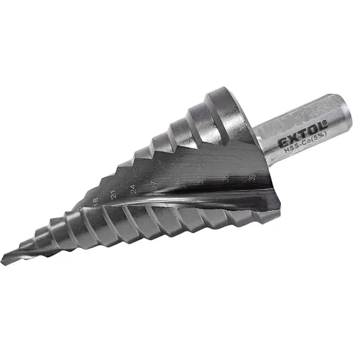 Vrták stupňovitý s lamačem třísek, o 4-39mm/po 3mm, hss-co EXTOL INDUSTRIAL 8701195