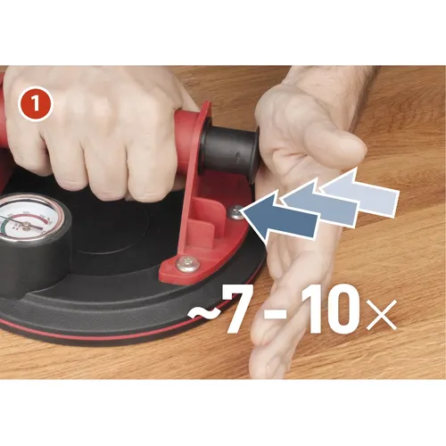 Přísavka s manuální pumpou a manometrem, o 200mm/130kg EXTOL PREMIUM 8863110