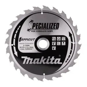 Makita E-12946 kotouč pilový dřevo Efficut 270x2.15x30mm 24Z=oldE-12930