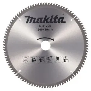 Makita D-81795 kotouč pilový TCT hliník 260x30mm 100Z=old D-61874