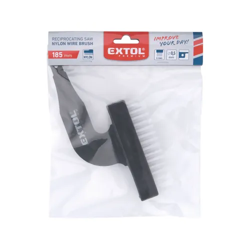 Kartáč nylonový 4řadý do pilky ocasky, 185x95x25mm (d/v/š včetně úchytu) EXTOL PREMIUM 8806502