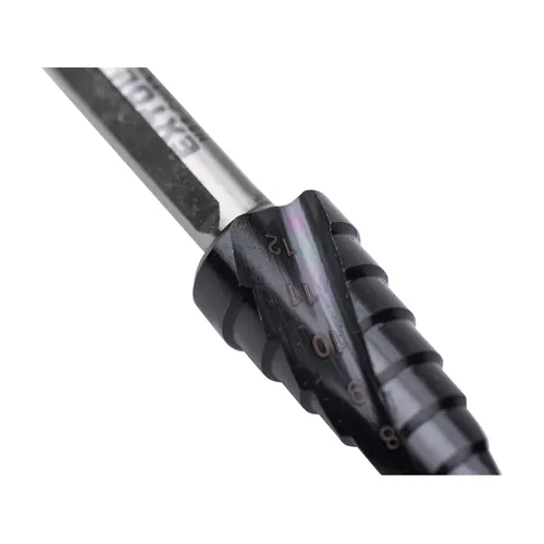 Vrták stupňovitý s lamačem třísek, o 3-12mm/po 1mm, hss-co EXTOL INDUSTRIAL 8701190