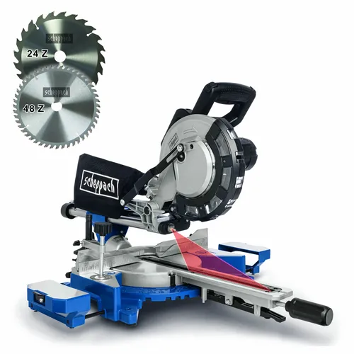 Scheppach HM 216 pokosová pila s potahem a laserem + 2. kotouč