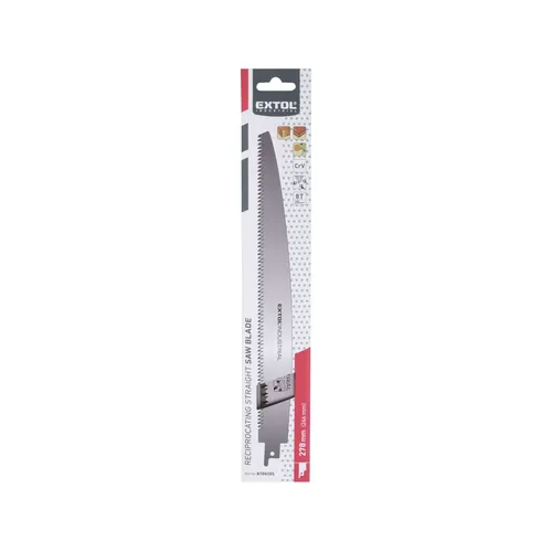Plátek na dřevo rovný do pily ocasky, 278x27x1,2mm (d/š/tl), crv EXTOL INDUSTRIAL 8706105