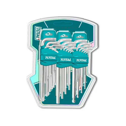 Klíče imbus a torx, sada 27ks, s2 ocel, industrial TOTAL THT106KT0271