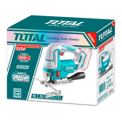 Pila přímočará aku, brushless, industrial, 20v li-ion, 2000mah, bez baterie a nabíječky TOTAL TJSLI1008