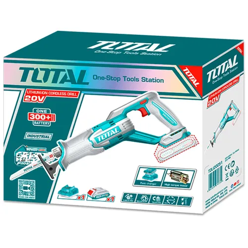Pila ocaska, brushless, industrial, 20v li-ion, 2000mah, 2ks pilových listů, bez baterie a nabíječky TOTAL TRSLI2108