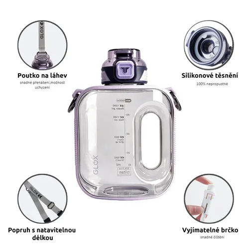 Tritanová láhev na pití 1,6l Glox 1022P