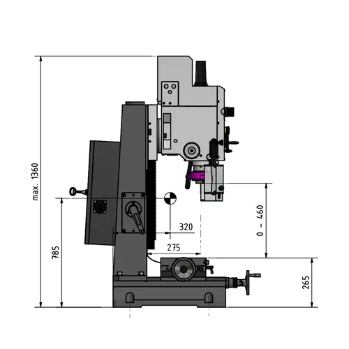 Vrtačko-frézka OPTImill MB 4 SVD 3338459 Optimum