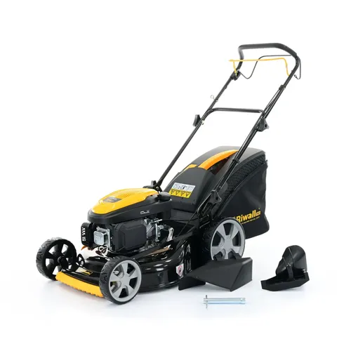 Riwall PRO RPM 5155 PRO multifunkční travní sekačka 4 v 1 s benzinovým motorem a pojezdem