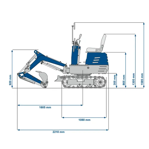 Scheppach EXC 815 - mikrobagr 0,7 t