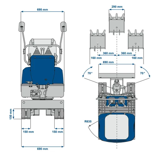 Scheppach EXC 815 - mikrobagr 0,7 t