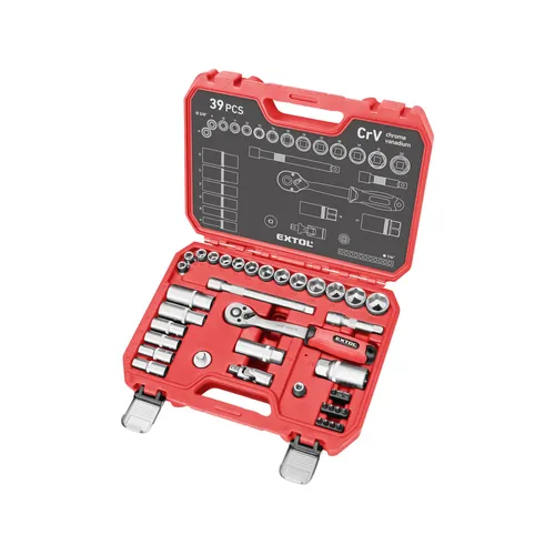 Hlavice nástrčné, sada 39ks, 3/8" EXTOL PREMIUM 8818322