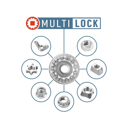 Hlavice nástrčné prodloužené, multi-lock, sada 11ks, 1/4"(4-13mm), crv EXTOL PREMIUM 8818111