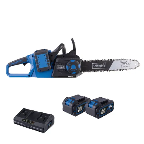 Scheppach BC-CS355DUO-X-SET XL2 2x20 V IXES aku řetězová pila + 2x 4Ah baterie + duální nabíječka 4,5 A