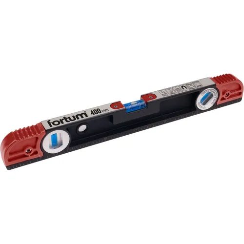 Vodováha kovová s magnety, 400mm, 3libely (1x360°otočná) FORTUM 4783544