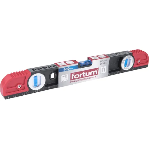 Vodováha kovová s magnety, 400mm, 3libely (1x360°otočná) FORTUM 4783544
