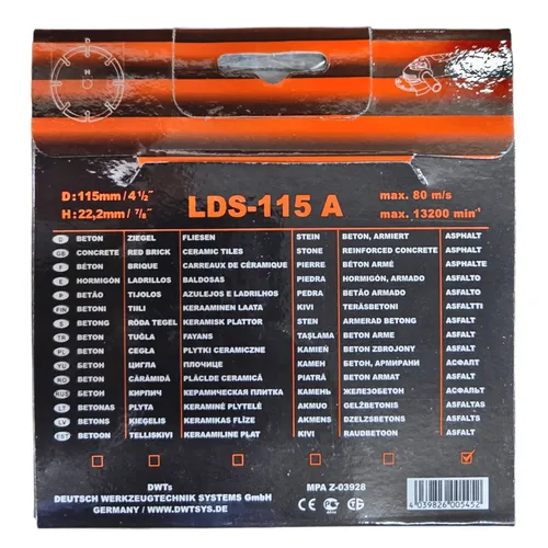 DWT LDS-115 A diamantový segmentový řezný kotouč 115 mm