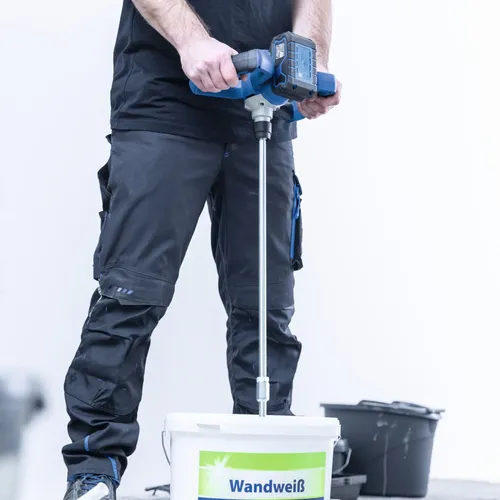 Scheppach BC-PMX100-X-SET L 20 V IXES aku míchadlo stavebních materiálů + 4Ah baterie + nabíječka 2,4 A