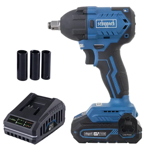 Scheppach BC-IW350-X-SET S 20 V IXES aku rázový utahovák + 2Ah baterie + nabíječka 2,4 A