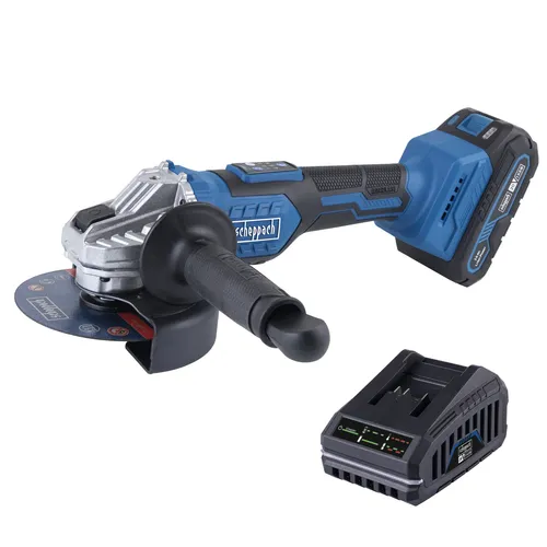 Scheppach BC-AG125-X-SET S 20 V IXES aku úhlová bruska + 2Ah baterie + nabíječka 2,4 A