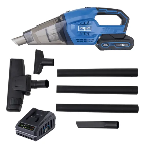 Scheppach C-HVC150-X-SET S 20 V IXES aku ruční/podlahový vysavač + 2Ah baterie + nabíječka 2,4 A
