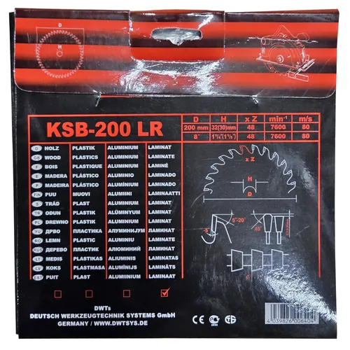 DWT KSB-200 LR pilový kotouč ( 200 x 32 x 2 mm, 48 Z )