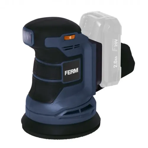 Ferm Aku excentrická bruska 20V - 1x2Ah - Platform ESM1013 SET