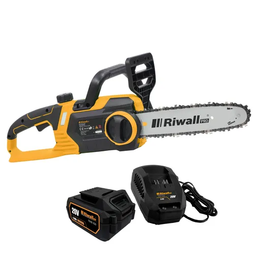 Riwall PRO RACS 2520i SET aku řetězová pila 20 V s bezuhlíkovým motorem + 4Ah baterie + nabíječka