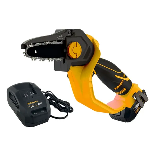Riwall PRO RAHS 1820i SET aku ruční řetězová pila 20 V s bezuhlíkovým motorem + 2Ah baterie + nabíječka