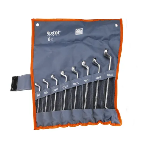 Klíče očkové vyhnuté, sada 8ks, 6-22mm, crv EXTOL PREMIUM 6219