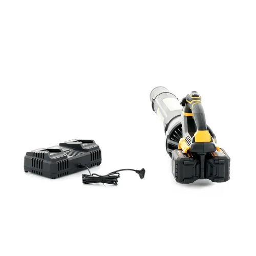 Riwall PRO RABL 3220i SET aku foukač 2 x 20 V + 2x 4 Ah baterie + duální rychlonabíječka 4,5 A