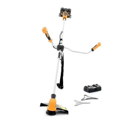 Riwall PRO RABC 2620i SET aku křovinořez 2 x 20 V + 2x 4 Ah baterie + duální rychlonabíječka 4,5 A