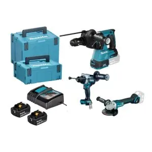 Makita DLX3221TJ Aku sada DGA506+DHR243+DHP492 Li-ion LXT 18V/5,0Ah