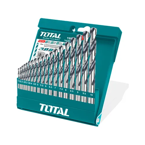 Vrtáky do kovu, sada 19ks, hss, sada 19ks, hss TOTAL TACSD0195
