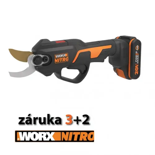 Worx garden WG330E - Aku nůžky na větve 20V NITRO 1x2Ah - Powershare