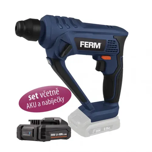 Ferm Aku vrtací kladivo Li-Ion 20V 1,3J 1x2Ah Platform HDM1051 SET