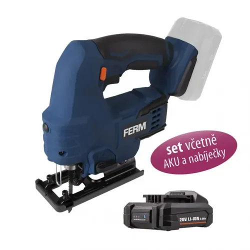Ferm Aku přímočará pila 20V 1x2Ah Platform JSM1036 SET