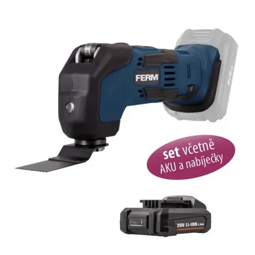 Ferm Aku multifunkční oscilační bruska 20V 1x2Ah Platform OTM1009 SET