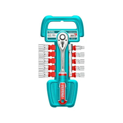 Hlavice nástrčné, sada 12ks, 1/4", industrial, crv TOTAL THT14114126
