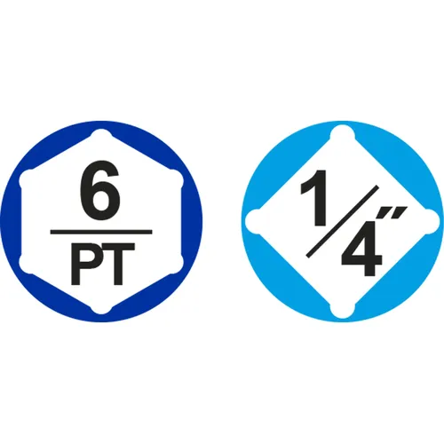 Hlavice nástrčné, sada 12ks, 1/4", industrial, crv TOTAL THT14114126