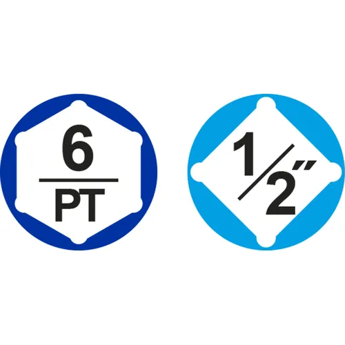 Hlavice nástrčné, sada 12ks, 1/2", industrial, crv TOTAL THT141121