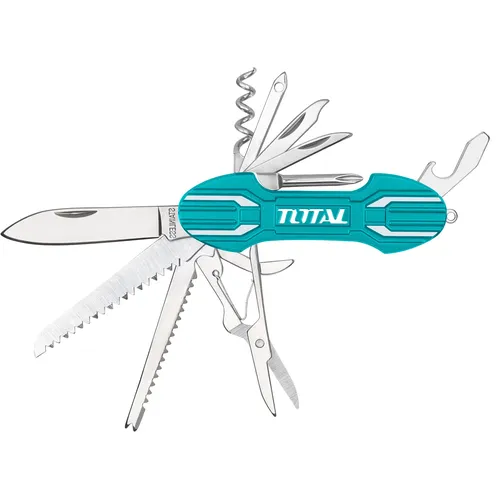Nůž kapesní zavírací 15dílný, inox TOTAL THMFK0156