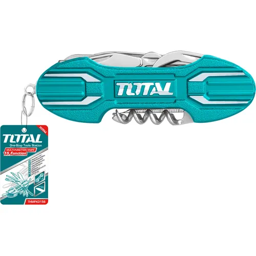 Nůž kapesní zavírací 15dílný, inox TOTAL THMFK0156